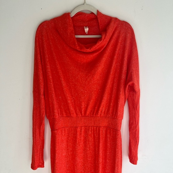 DAILY PRACTICE x ANTHROPOLOGIE Soft Draped Cowl Neck Midi Dress Size Small - Picture 6 of 9
